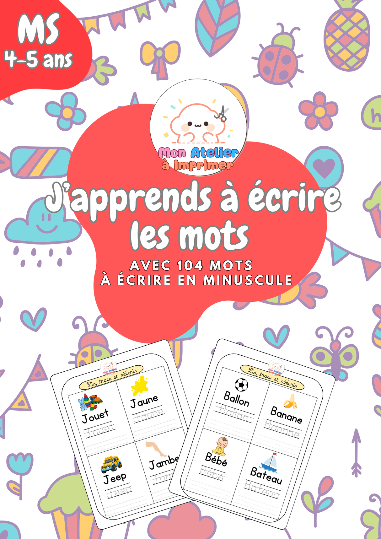 J'apprends à écrire les mots (version minuscule) - Produit Digital (PDF)