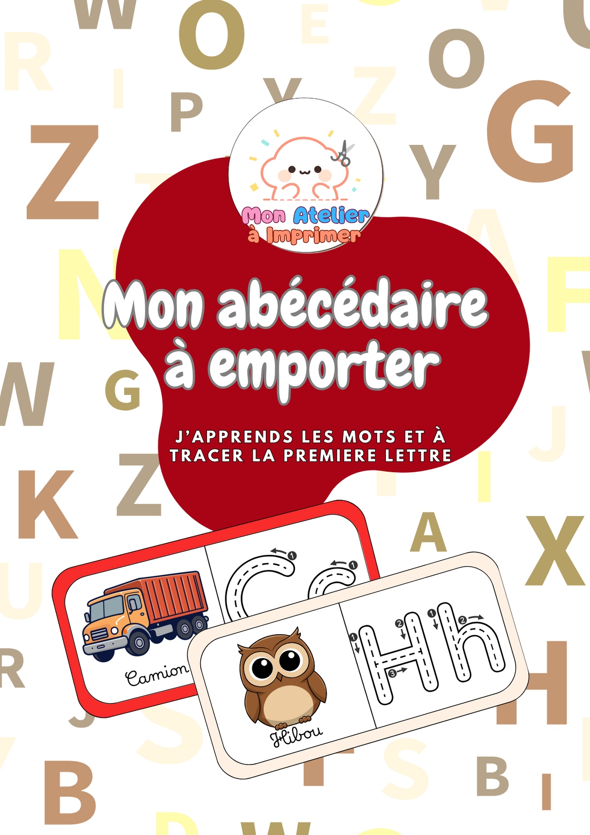 Mon abécédaire à emporter — J'apprends les mots et à tracer les lettres - Produit Digital (PDF)