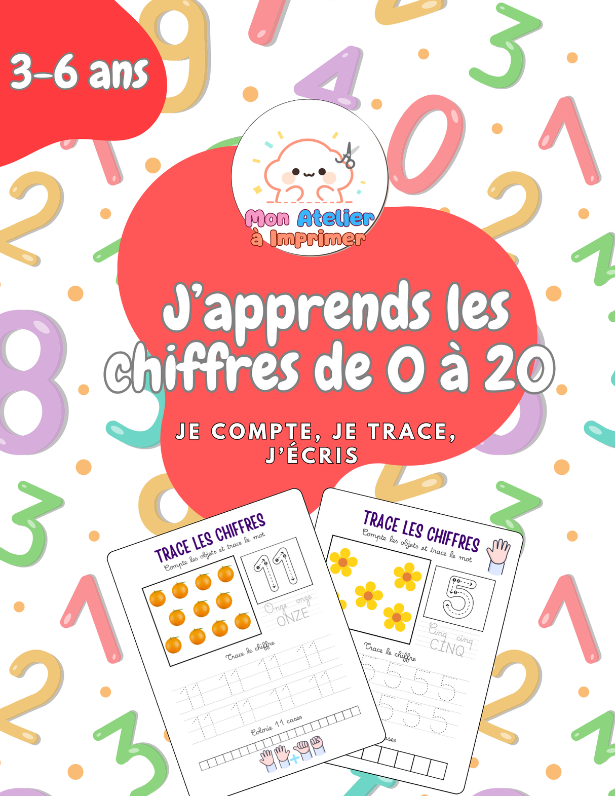 J'apprends les chiffres de 0 à 20 – (3-6 ans) - Produit Digital (PDF)