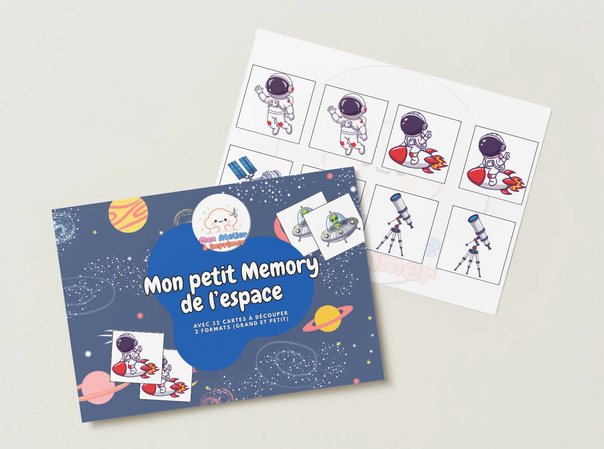 Mon petit Memory de l'espace - Produit digital (PDF)