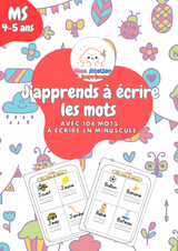 J'apprends à écrire les mots (version minuscule) - Produit Digital (PDF)