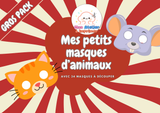 Mes petits masques d'animaux — Gros pack de 34 masques à découper - Produit Digital (PDF)