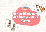 Mon petit memory des animaux de la ferme - Produit digital (PDF)