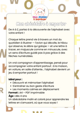 Mon abécédaire à emporter — J'apprends les mots et à tracer les lettres - Produit Digital (PDF)