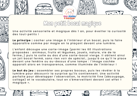 Mon petit bocal magique — Activité découverte avec 60 carte - Produit Digital (PDF)