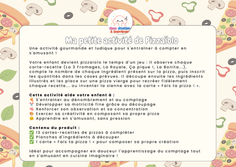 Ma petite activité de Pizzaiolo — Je fais des pizzas ! Produit Digital (PDF)
