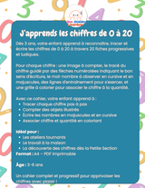 J'apprends les chiffres de 0 à 20 – (3-6 ans) - Produit Digital (PDF)