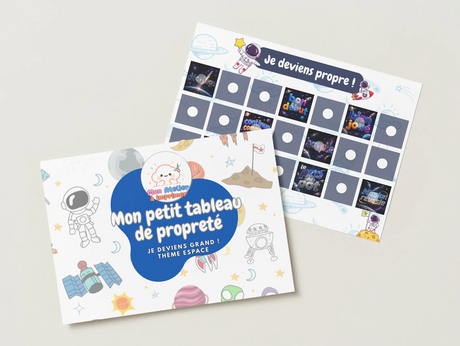 Mon petit tableau de propreté – Thème Espace (PDF)
